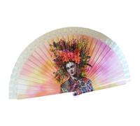 Miro Boho Chic - Abanico Frida Elegancia y Tradición en un Abanico de Diseño Exclusivo Regalos para mujer Regalo amigo Invisible Gift Geschenke FüR Frauen (Frida tropical)