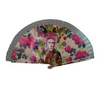 Miro Boho Chic - Abanico Frida Elegancia y Tradición en un Abanico de Diseño Exclusivo Regalos para mujer Regalo amigo Invisible Gift Geschenke FüR Frauen (Frida Rosas)
