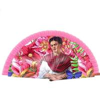 Miro Boho Chic - Abanico Frida Elegancia y Tradición en un Abanico de Diseño Exclusivo Regalos para mujer Regalo amigo Invisible Gift Geschenke FüR Frauen (Rosa 1)