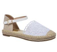Miro Boho Chic Cuñas Alpargatas Mujer Blanca Plana Talla 37