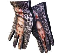Miro Boho Chic - Frida Bufanda Mujer Lana Viscosa Doble Impresion Guantes Frida Regalos Originales Invierno Kit Regalo Mujer Set Regalo (1, Frida letras, Guantes)
