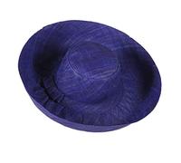 Miro Boho Chic - Sombrero Ibiza Medio para Mujer, Pamela de ala Media en Rafia de Madagascar, Sombrero de Playa y Boda, Color Azul