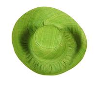 Miro Boho Chic - Sombrero Ibiza Medio. Practica y Chic Pamela de ala Media realizado en Rafia de Madagascar. Pamelas para Bodas y Tocados Sombrero Playa Mujer Madrina Boda (Verde Lima)