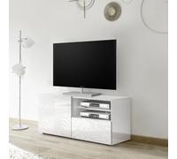 MIRO Mueble TV Pequeño con 1 Puerta y 1 Cajón en blanco