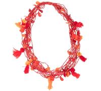 Miro Travel Wear Antica Sartoria Corales 30 Collar Mujer Con Cuentas De Resina Estilo Bohemio, Cuentas De Colores Precioso Collares Para Mujer Amigo Invisible Regalos Originales (Rojo)