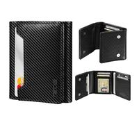 Miroddi Cartera para hombre, funciona con Apple Find My, cartera minimalista de bolsillo frontal para hombre, Negro carbón, Minimalista