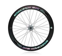 MIRODO 700C Juego Ruedas Piñón Fijo 32H Aleación Aluminio Una Sola Velocidad Delanteras/Traseras Ruedas Rodamientos Bujes V-Freno 100/120mm Altura 60mm para 23-28C Neumáticos(Rear)