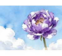 MIRONS 11CT Kits de Punto de Cruz Estampados, flores de peonía Set Kits Bordado Punto de Cruz Kit Completo Hilo y Tela Impreso Contado Patrones a Mano Hacer Faciles