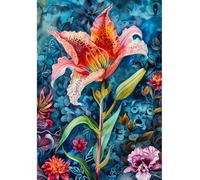 MIRONS 11CT Kits de Punto de Cruz Estampados, Flores Set Kits Bordado Punto de Cruz Kit Completo Hilo y Tela Impreso Contado Patrones a Mano Hacer Faciles