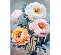 MIRONS Kit de Inicio de Bordado, Flores 11CT Kit de Bordado a Mano,Con Patrón de Costura y Descripción Patrón Kits de Punto de Cruz, para Principiantes