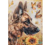 MIRONS Kits de Bordado Punto Cruz, Chica de dibujos animados 11CT Kit de punto de cruz estampados Costura Línea completa de Kits de inicio de bordado preimpresos para principiantes(K276)