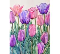 MIRONS Kits de Punto de Cruz Estampados DIY de 11CT, Flores Punto de Cruz Kit Completo Contado Patrones con Impresa Hilos y Tela para Principiantes Hacer