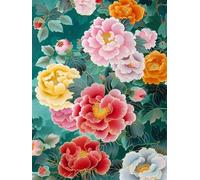 MIRONS Kits de Punto de Cruz Estampados, Flores 11CT Kit de Bordado Punto de Cruz Contado, Gama Completa de Kits de Inicio de Bordado para Principiantes