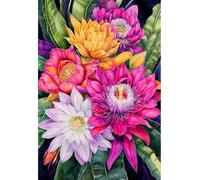 MIRONS Kits de Punto de Cruz Estampados, Flores 11CT Kit de Bordado Punto de Cruz Contado, Gama Completa de Kits de Inicio de Bordado para Principiantes