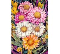 MIRONS Kits de punto de cruz estampados, Flores 11CT Kit de inicio de bordado de punto de cruz preimpreso para principiantes