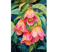 MIRONS Kits de Punto de Cruz Estampados, Flores 11CT Set Kits Bordado Punto de Cruz Kit Completo Hilo y Tela Impreso Contado Patrones a Mano Hacer faciles