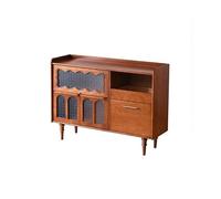 MIROOOO Aparador Armario De Cocina Mueble Auxiliar de Madera Maciza for Comedor, Barra, té, Sala Estar, cafetería, Almacenamiento for el hogar, Muebles Retro, 130 x 40 95 cm Mueble Bar