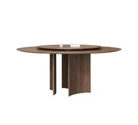 MIROOOO Mesa de Comedor Mesa de Centro Mesa de Comedor Retro for hogares pequeños con Plato Giratorio, Redonda, for Hotel y Restaurante