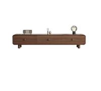 MIROOOO Mueble de TV, color nogal, mesa de café, moderno, sala de estar, hogar, piso de departamento pequeño