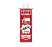 Miror Cobre - Limpiador de Metales - Latón, Bronce, Aluminio, Acero y Zinc - Limpia y Brilla - Antioxidante - Fabricado en Francia - Botella de 250mL