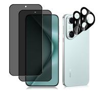 MiRowy【2+2 Piezas Protector Pantalla de Privacidad+Protector de Lente de Cámara para Huawei Pura 70 5G, 3D 9H Cristal Vidrio Templado Antiespia, Protector Pantalla para Huawei Pura 70 5G