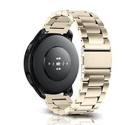 MiRowy 22 mm Metal Correa para Amazfit Active Max/T-Rex 3 Pro 48mm/Balance 2/Balance/Bip 6/Bip 5/5 Unity, Inoxidable Pulseras de Repuesto para Amazfit GTR 4/GTR 3/3 Pro/2e/2eSIM, Oro Vintage