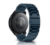 MiRowy 22 mm Metal Correa para Amazfit Active Max/T-Rex 3 Pro 48mm/Balance 2/Balance/Bip 6/Bip 5/5 Unity, Inoxidable Pulseras de Repuesto para Amazfit GTR 4/GTR 3/3 Pro/2e/2eSIM, Azul