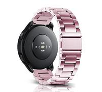 MiRowy 22 mm Metal Correa para Amazfit Active Max/T-Rex 3 Pro 48mm/Balance 2/Balance/Bip 6/Bip 5/5 Unity, Inoxidable Pulseras de Repuesto para Amazfit GTR 4/GTR 3/3 Pro/2e/2eSIM, Rosa