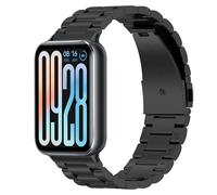 MiRowy Correa de Metal para Xiaomi Smart Band 10 Pro/Xiaomi Smart Band 9 Pro/Mi 8 Pro, Acero Inoxidable Pulseras de Repuesto, (Negro)