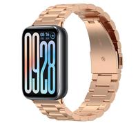 MiRowy Correa de Metal para Xiaomi Smart Band 10 Pro/Xiaomi Smart Band 9 Pro/Mi 8 Pro, Acero Inoxidable Pulseras de Repuesto, (Oro Rosa)