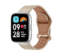 MiRowy Correas Compatible con Xiaomi Redmi Watch 3 Active, de Cuero de Repuesto Correa Hebilla de Acero Inoxidable Correas para Xiaomi Redmi Watch 3 Active, Blanco