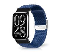 MiRowy Nailon Correa para Xiaomi Redmi Watch 6 / Redmi Watch 5/4, Elástica Deportiva Trenzada Nailon Pulseras de Repuesto para Xiaomi Smart Band 10 Pro/Mi Smart Band 9 Pro/Mi 8 Pro, Azul Blanco