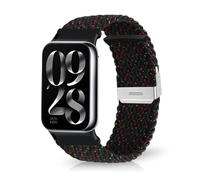 MiRowy Nailon Correa para Xiaomi Redmi Watch 6 / Redmi Watch 5/4, Elástica Deportiva Trenzada Nailon Pulseras de Repuesto para Xiaomi Smart Band 10 Pro/Mi Smart Band 9 Pro/Mi 8 Pro, Estrella Negro