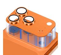 MiRowy Protector Pantalla Cámara Compatible con iPhone 17 Pro, 9H Anti Arañazos Cámara Protector Film, Cristal Templado Cámara Protecto para iPhone 17 Pro, Naranja