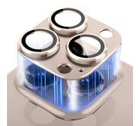 MiRowy Protector Pantalla Cámara para iPhone 16 Pro/iPhone 16 Pro Max, 9H Anti Arañazos Cámara Protector Film, Cristal Templado Cámara Protecto para iPhone 16 Pro/16 Pro Max, Titanio Color Desierto