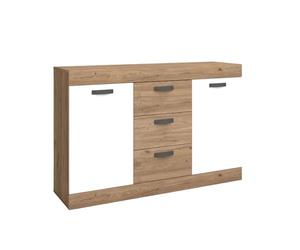 Miroytengo Aparador Argos Blanco Naturale 2 Puertas 3 Cajones 140x91x40 cm