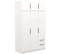 Miroytengo Armario Dormitorio Ghost Grande Estilo Moderno en Color Blanco Mate con 6 Puertas y 2 Cajones 203x119xx51 cm