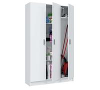 Miroytengo Armario Multiusos Escobero 3 Puertas, Armario de Cocina, Armario Despensa, Mueble Lavanderia, Baño 109x180 cm
