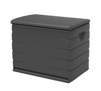 Miroytengo Baúl de Almacenaje para Jardín Capacidad 260L, Baúl de Resina, Terraza o Balcón Space-Saver Negro 80x61x53 cm