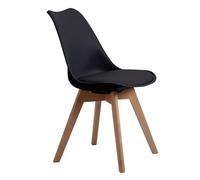 Miroytengo Bistro Pack 4 Sillas Comedor Negra 84x54x48 cm