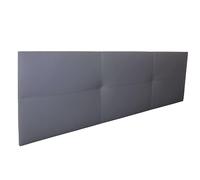 Miroytengo Cabecero Isabella Cama Doble de Polipiel Gris 165x52