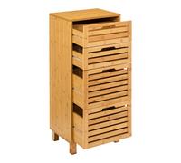 Miroytengo Cajonera Auxiliar 4 Cajones Sicela Marrón 40x98x30cm en Bambú, Diseño Moderno y Funcional, Almacenamiento Óptimo, Para Cualquier Estancia