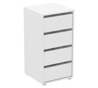 Miroytengo Cajonera de Armario Blockty de Dormitorio Estilo Contemporáneo en Color Blanco Mate con 4 cajones 39x76x40 cm.
