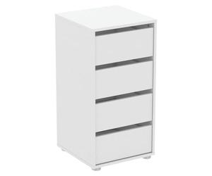 Miroytengo Cajonera de Armario Blockty de Dormitorio Estilo Contemporáneo en Color Blanco Mate con 4 cajones 39x76x40 cm.