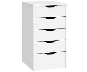 Miroytengo Cajonera EKO 5 Cajones Color Blanco Oficina Despacho Moderno Mueble Almacenaje 71x40x43 cm