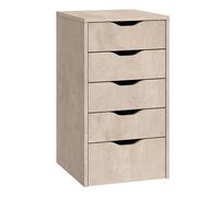 Miroytengo Cajonera EKO 5 Cajones Color Roble Aurora Oficina Despacho Moderno Mueble Almacenaje 71x40x43 cm