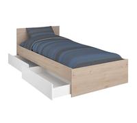 Miroytengo Cama Juvenil Child en Color Roble Jackson con 2 cajones 90x190 cm