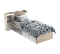 Miroytengo Cama Juvenil Life con Cabecero Color Roble Kronberg Y Blanco 90x190-200 cm