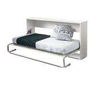 Miroytengo Cama Nido Abatible Dormitorio Juvenil Blanco 90x190 cm Blanco - 90x190 cm