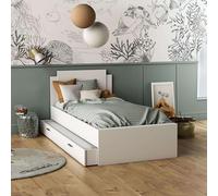 Miroytengo Cama Nido Juvenil Life Cajón Incluido Estilo Contemporáneo Color Blanco Mate 90X190-200 cm